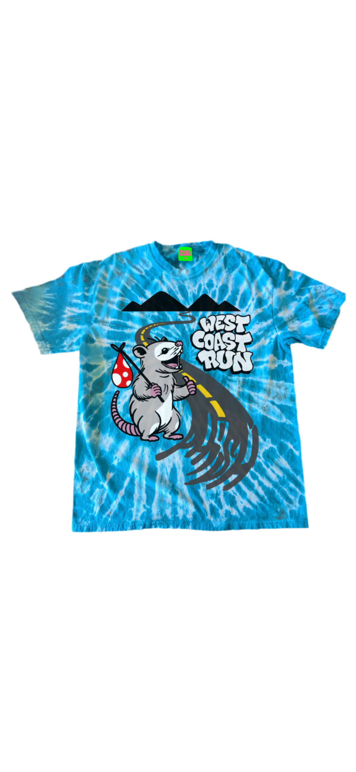 TIEDYE POSSUM WEST COAST RUN 2025 T SHIRT