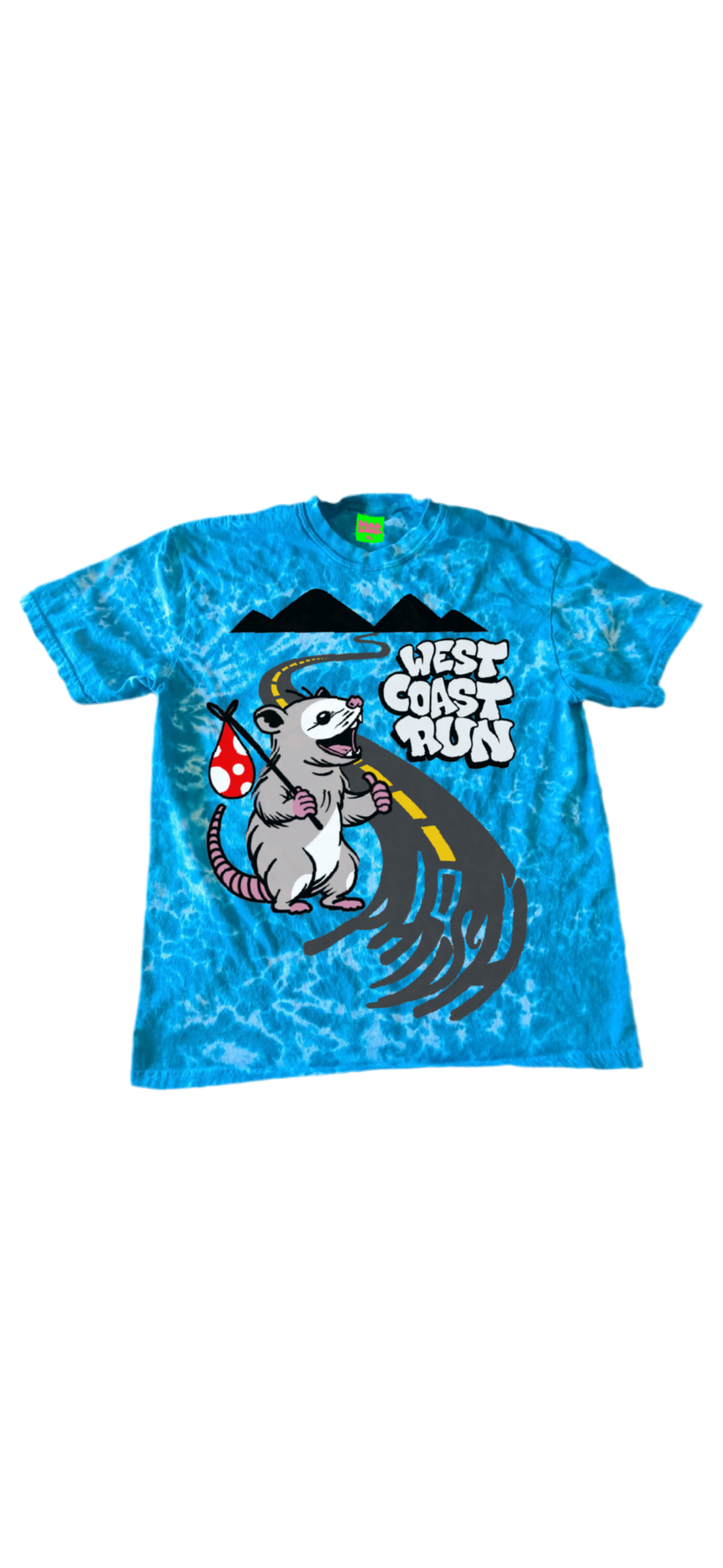 TIEDYE POSSUM WEST COAST RUN 2025 T SHIRT