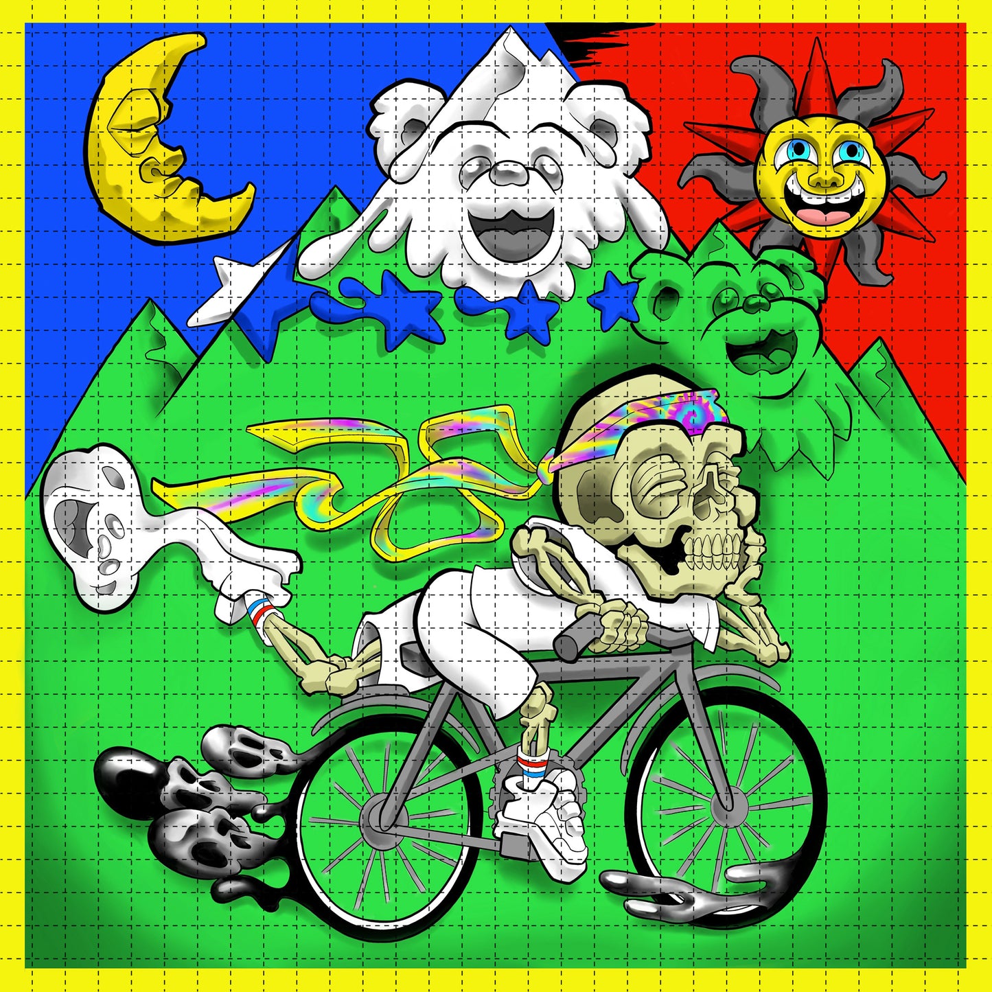 DEAD ZONE X Lincoln Rust X Kesey Family Bicycle Day Blotter VERY LIMITED!