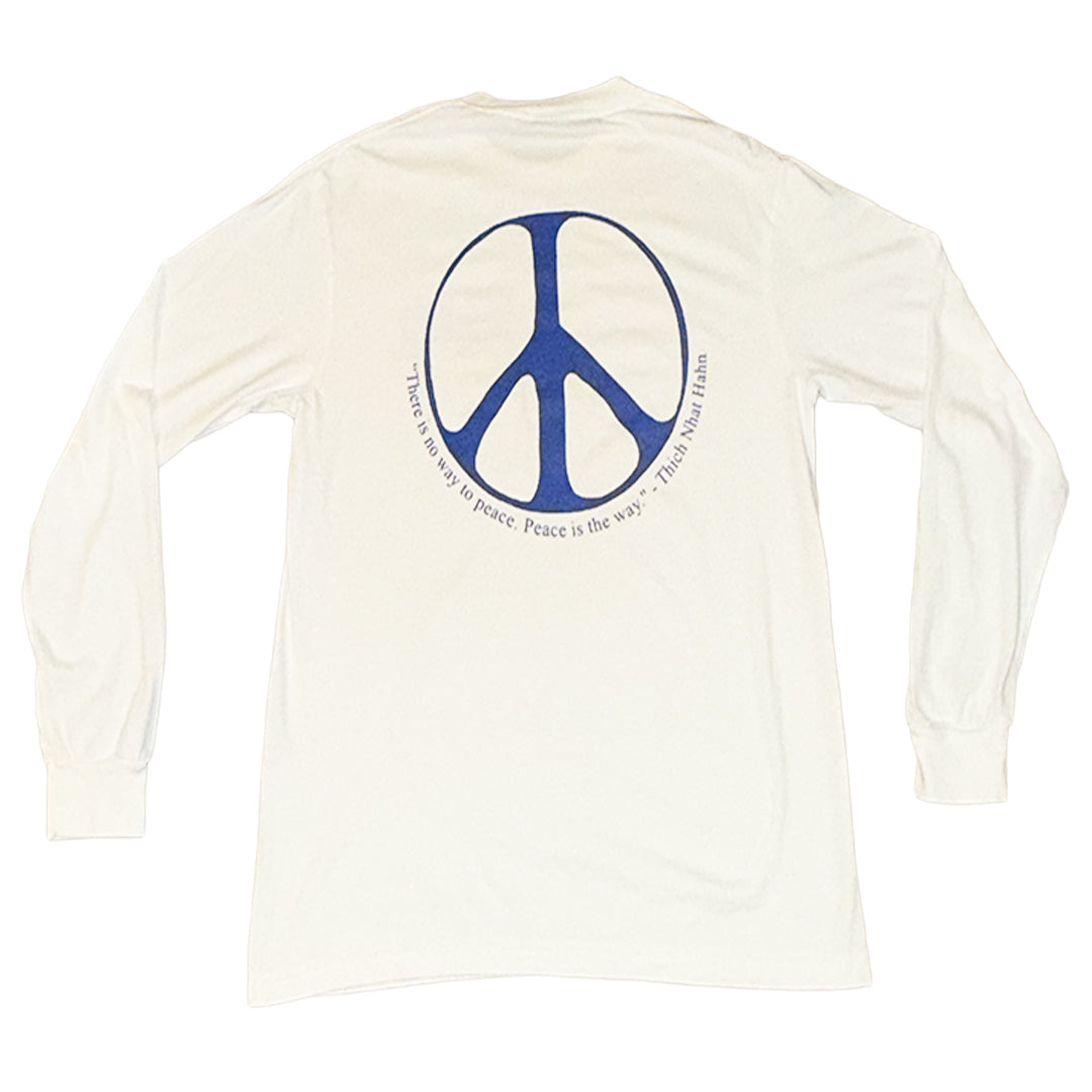 Peace Mantra Long Sleeve T White