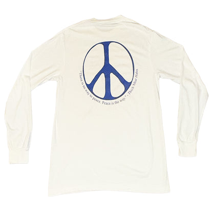 Peace Mantra Long Sleeve T White