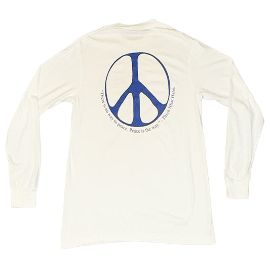 Peace Mantra Long Sleeve T White