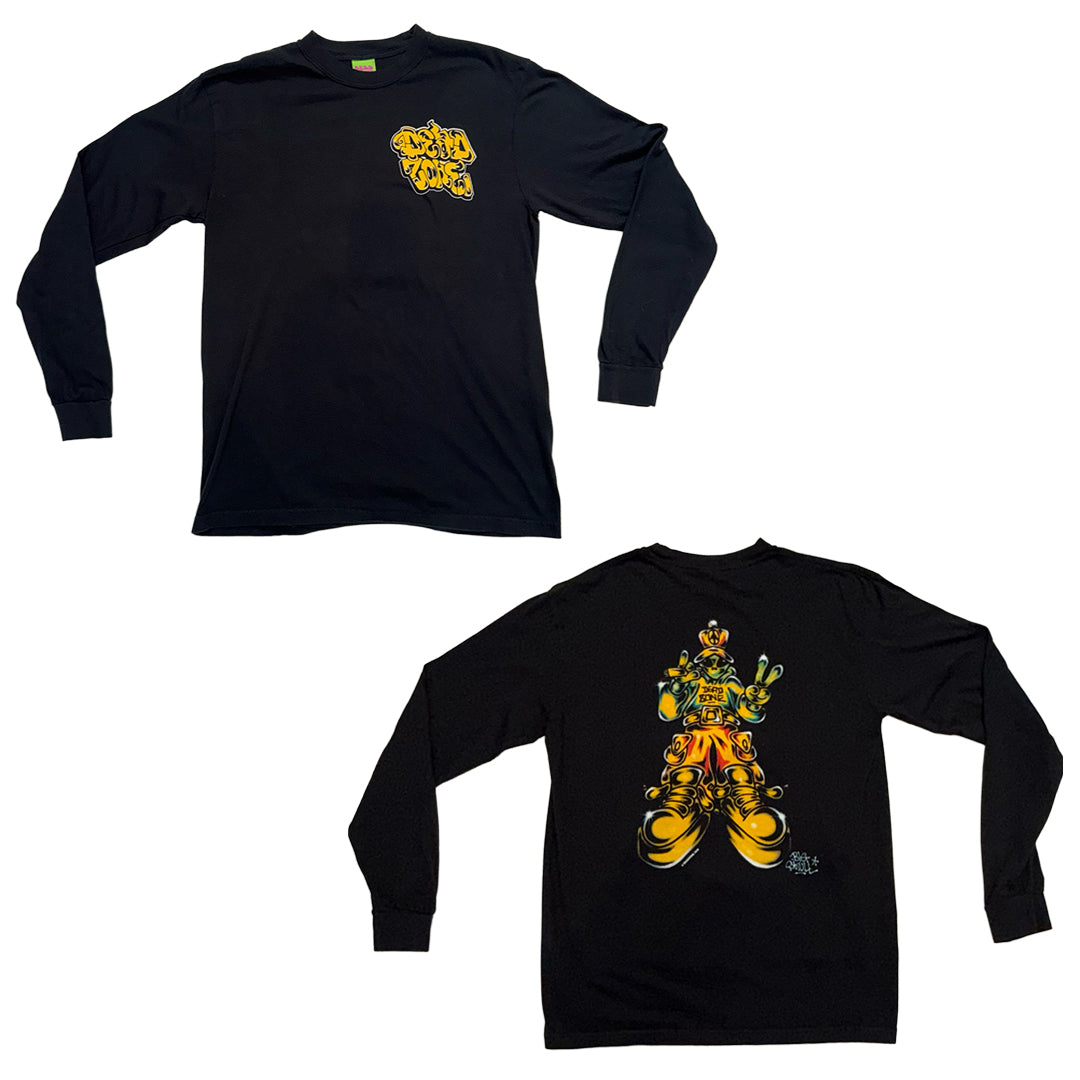 DEAD ZONE X BIG SKULL BLAZIN’ ALIEN LONG SLEEVE T