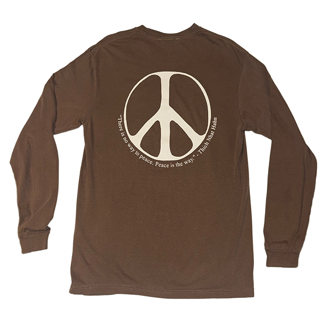 Peace Mantra Long Sleeve T Bark