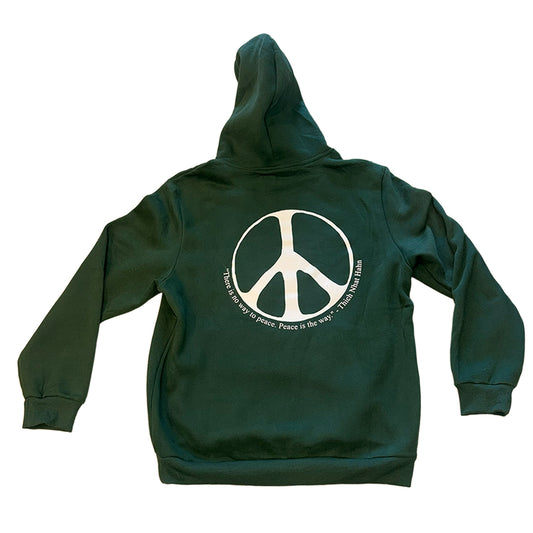 Peace Mantra Hoodie Emerald Green